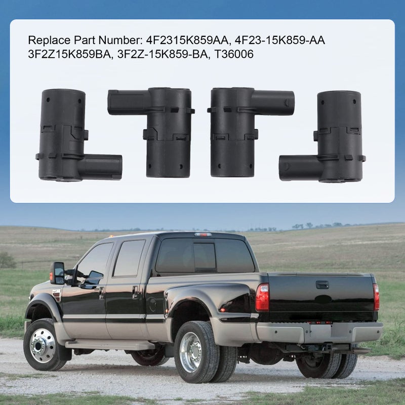 JDMSPEED New Set of 4 Pcs Bumper Backup Parking Sensor Replacement for 4F23-15K859-AA 4F2315K859AA - Image 3